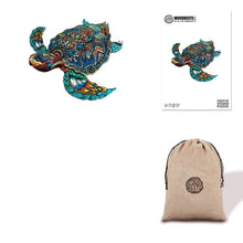 Load image into Gallery viewer, Sea Turtle Eco Bag Wooden Puzzle
