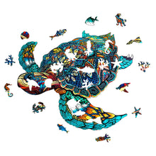 Load image into Gallery viewer, Sea Turtle Wooden Puzzle Pieces