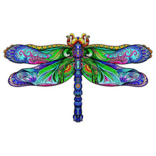 Load image into Gallery viewer, Fascinating Dragonfly Wooden Jigsaw Puzzle