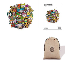 Load image into Gallery viewer, Funny Dogs Wooden Puzzles Eco Bag