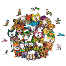 Load image into Gallery viewer, Funny Dogs Wooden Puzzles Pieces