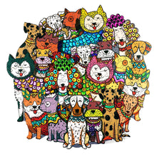 Load image into Gallery viewer, Funny Dogs Wooden Jigsaw Puzzles
