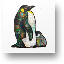 Load image into Gallery viewer, Penguin Mother with Son Wooden Puzzle