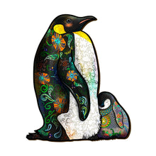 Load image into Gallery viewer, Penguin Mother with Son Wooden Jigsaw Puzzle