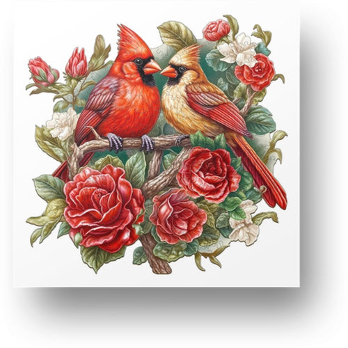Cardinal Pair Wooden Puzzle Main Image