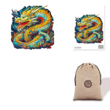 Load image into Gallery viewer, Chinese Dragon Eco Bag Wooden Puzzle
