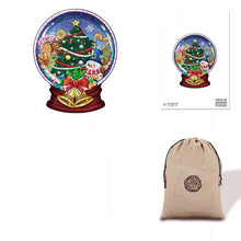 Load image into Gallery viewer, Christmas Glassball Eco Bag Wooden Puzzle
