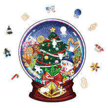 Load image into Gallery viewer, Christmas Glassball Wooden Puzzle Pieces
