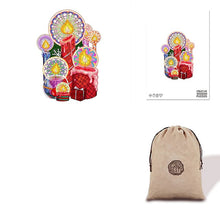 Load image into Gallery viewer, Christmas Lit Candles - Eco Bag - Wooden Puzzle
