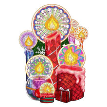 Load image into Gallery viewer, Christmas Lit Candles - Wooden Jigsaw Puzzle
