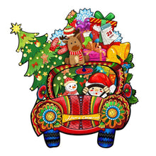 Load image into Gallery viewer, Christmas Red Truck - Wooden Jigsaw Puzzle
