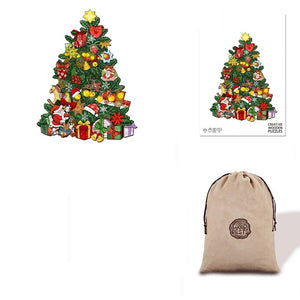 Christmas Tree - Eco -Bag - Wooden Puzzle