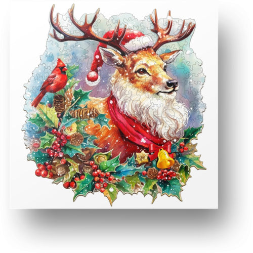 Christmas Deer - Wooden Puzzle