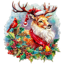Load image into Gallery viewer, Christmas Deer - Wooden Jigsaw Puzzle

