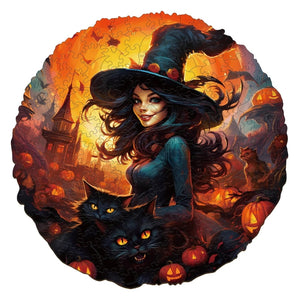 Halloween Witch - Wooden Puzzle