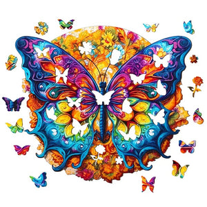 Mandala Butterfly Wooden Puzzle Pieces
