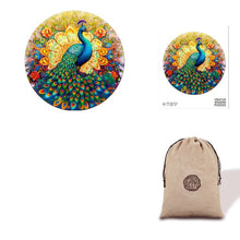 Load image into Gallery viewer, Mandala Peacock Eco bag Wooden Puzzle
