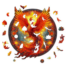 Load image into Gallery viewer, Mandala Phoenix Wooden Puzzle Pieces
