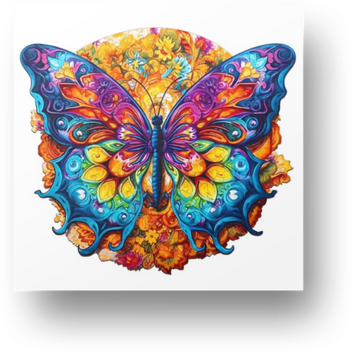 Mandala Butterfly Wooden Puzzle Main Image