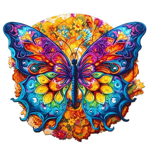 Mandala Butterfly Wooden Jigsaw Puzzle