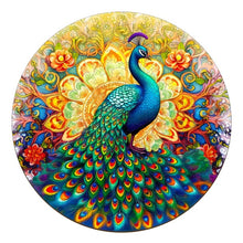 Load image into Gallery viewer, Mandala Peacock Wooden puzzle
