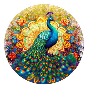 Mandala Peacock Wooden puzzle