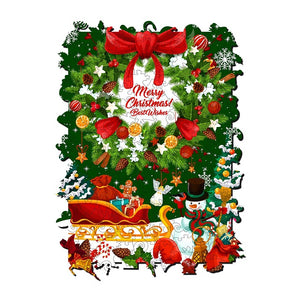 Merry Christmas - Wooden Jigsaw Puzzle