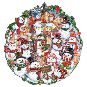 Snowman Time - Wooden Jigsaw Puzzle