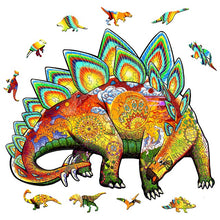 Load image into Gallery viewer, Stegosaurus Wooden Puzzle Pieces
