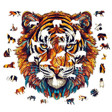 Load image into Gallery viewer, Tiger Wooden Puzzle Pieces
