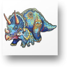 Load image into Gallery viewer, Triceratops Wooden Puzzle Main Image
