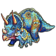Load image into Gallery viewer, Triceratops Wooden Jigsaw Puzzle
