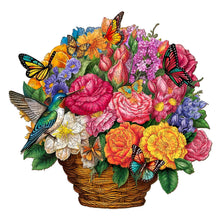 Load image into Gallery viewer, Basket of Flower - Wooden Jigsaw Puzzle
