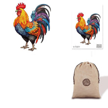 Load image into Gallery viewer, Beautiful Rooster Eco Bag Wooden Puzzle
