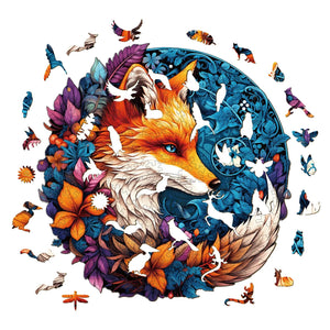 Charming Fox Wooden Puzzle Pieces