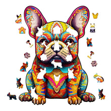 Load image into Gallery viewer, Cute Bulldog Wooden Puzzle Pieces
