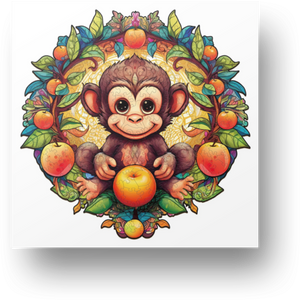 Cute Cheeky Monkey Wooden Puzzle Main Image
