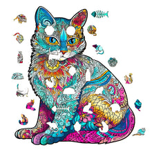 Load image into Gallery viewer, Lovely Cat - Wooden Puzzle Pieces
