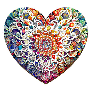 Mandala Heart - Wooden Jigsaw Puzzle