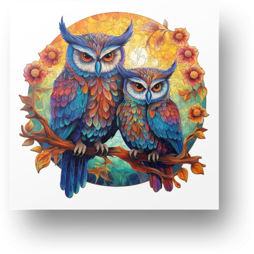 Pair of Owls Wooden Puzzle Main Image