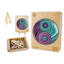 Load image into Gallery viewer, Purple Ying Yang Box Wooden Puzzle
