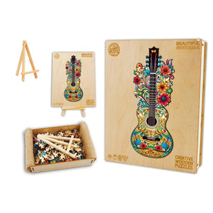 Romantic Guitar - Box Wooden Puzzle