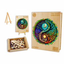 Load image into Gallery viewer, Tree of Life Sun and Moon - Box Wooden Puzzle
