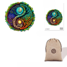 Load image into Gallery viewer, Tree of Life Sun and Moon - Eco Bag Wooden Puzzle
