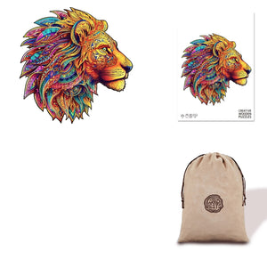 Tribal Lion - Eco Bag Wooden Puzzle