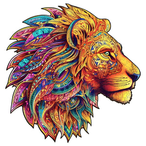Tribal Lion - Wooden Jigsaw Puzzle