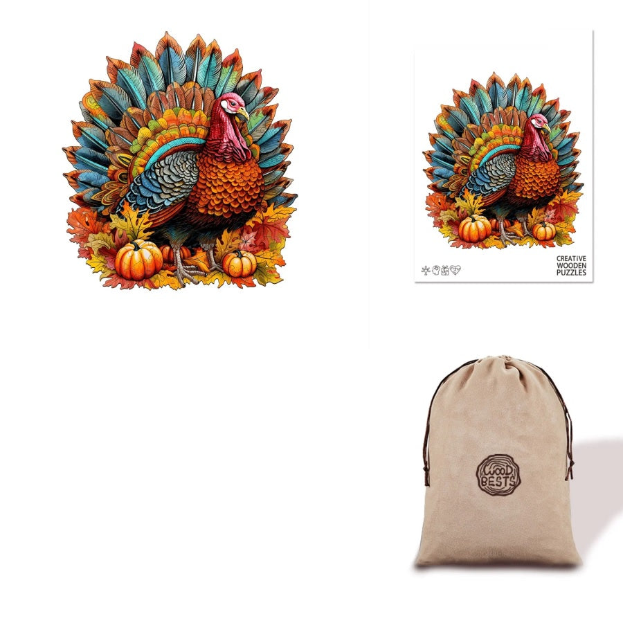 Wild Turkey - Eco Bag Wooden Puzzle