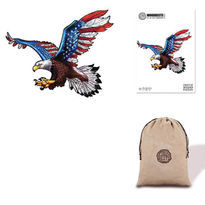 American Eagle Eco Bag Wooden Puzzle