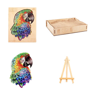 Colorful Parrot Box Wooden Puzzle