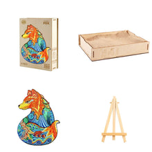 Load image into Gallery viewer, Cunning Fox Wooden Puzzle Box
